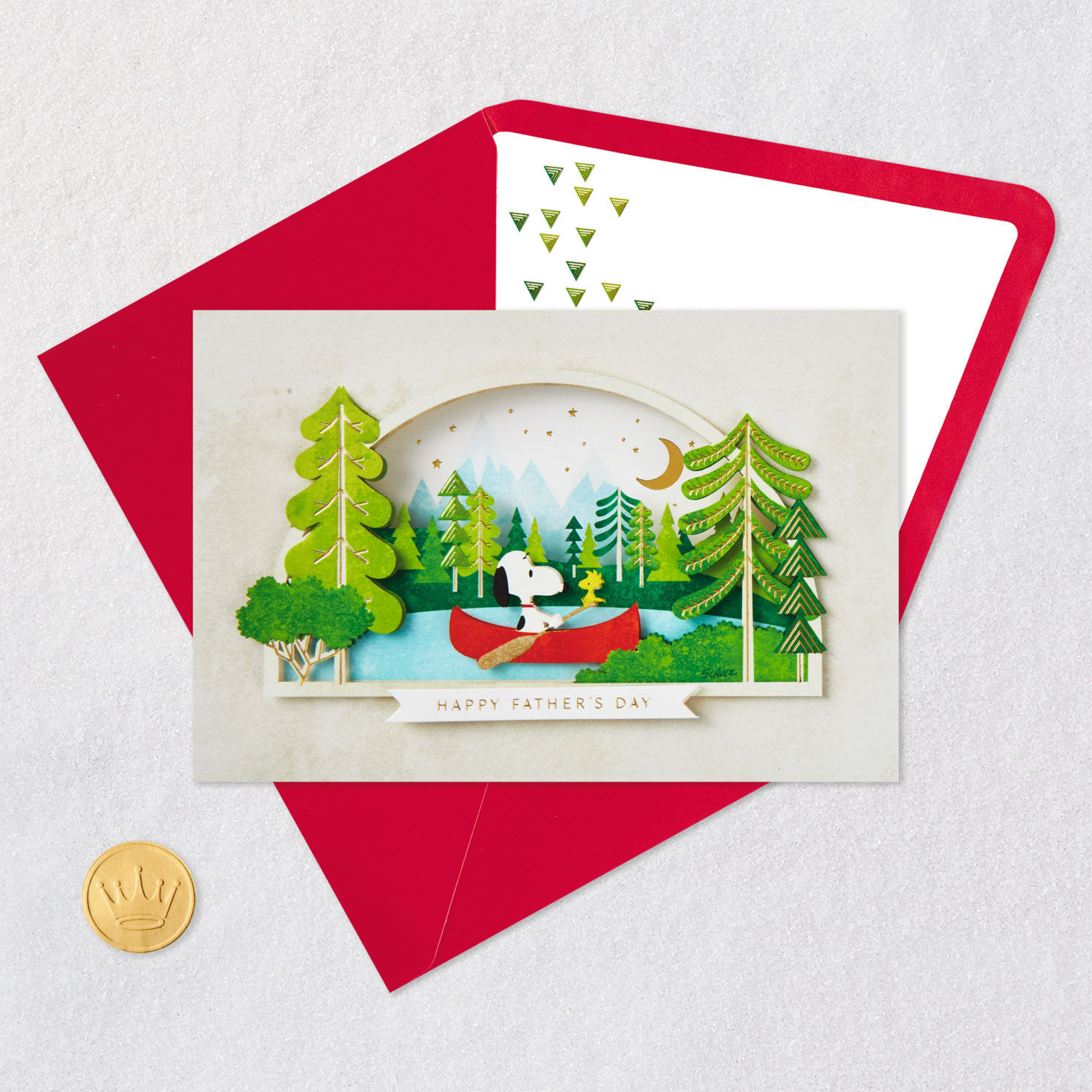 Peanuts® Snoopy and Woodstock Canoeing Father's Day Card for only USD 7.99 | Hallmark