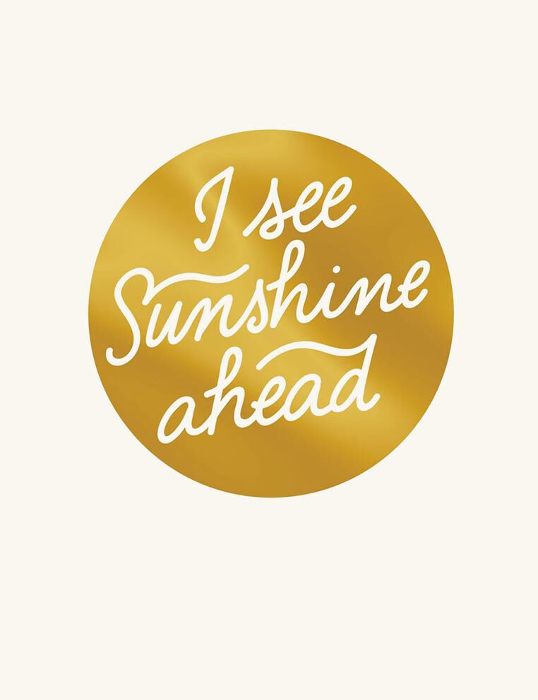Sunshine Ahead Blank Encouragement Card