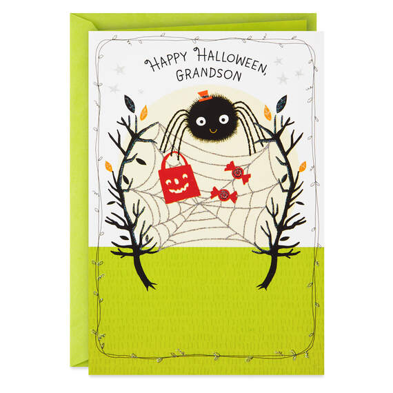 Treats and Fun Halloween Card for Grandson, , large image number 1
