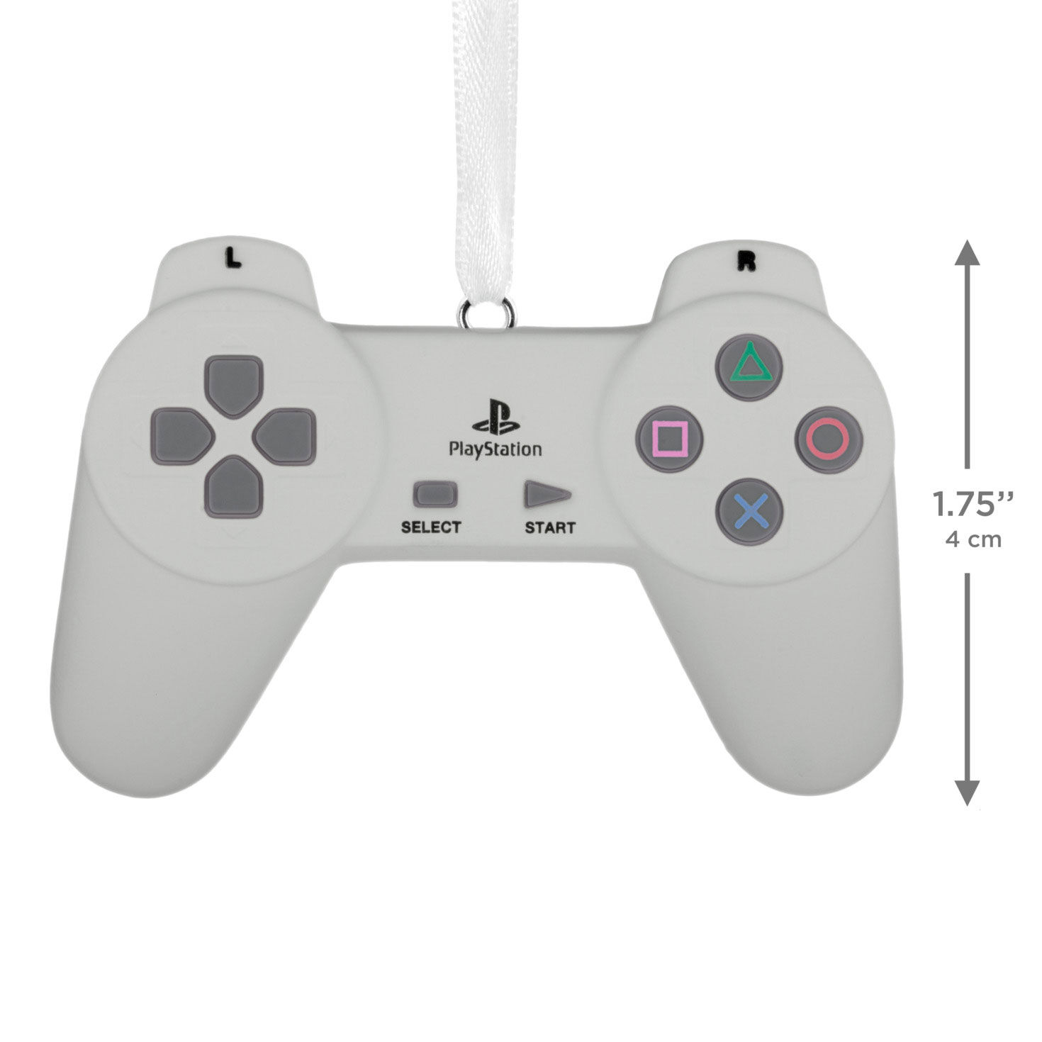 White Video Game Controller Christmas Ornament measurement image number 3