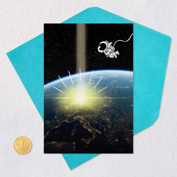Your Cake Is Visible From Space Funny Birthday Card, , large image number 5