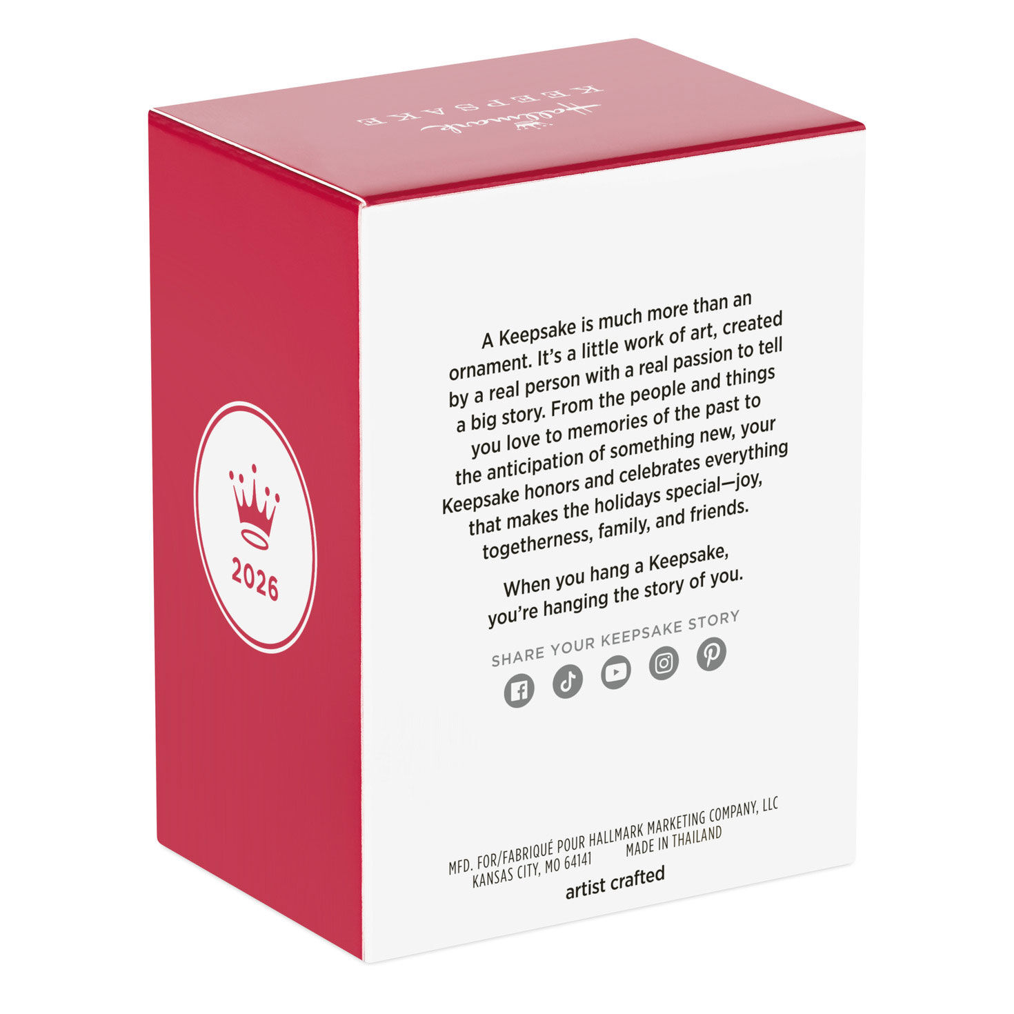 Snowman Golf Ball on Red Tee Keepsake Ornament Package Back image number 8