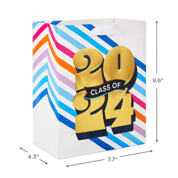 9.6" Class of 2024 Medium Graduation Gift Bag, , large image number 3