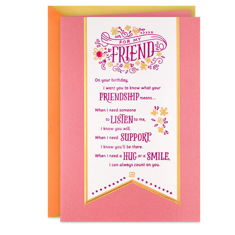 Thank You for Being in My Life Birthday Card for Friend