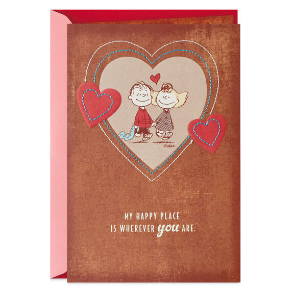Peanuts® Linus and Sally My Happy Place Valentine's Day Card, , large image number 1