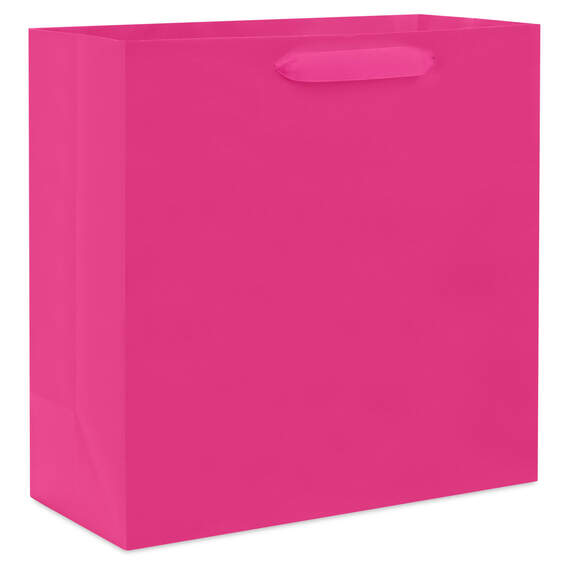 10.4" Hot Pink Large Square Gift Bag