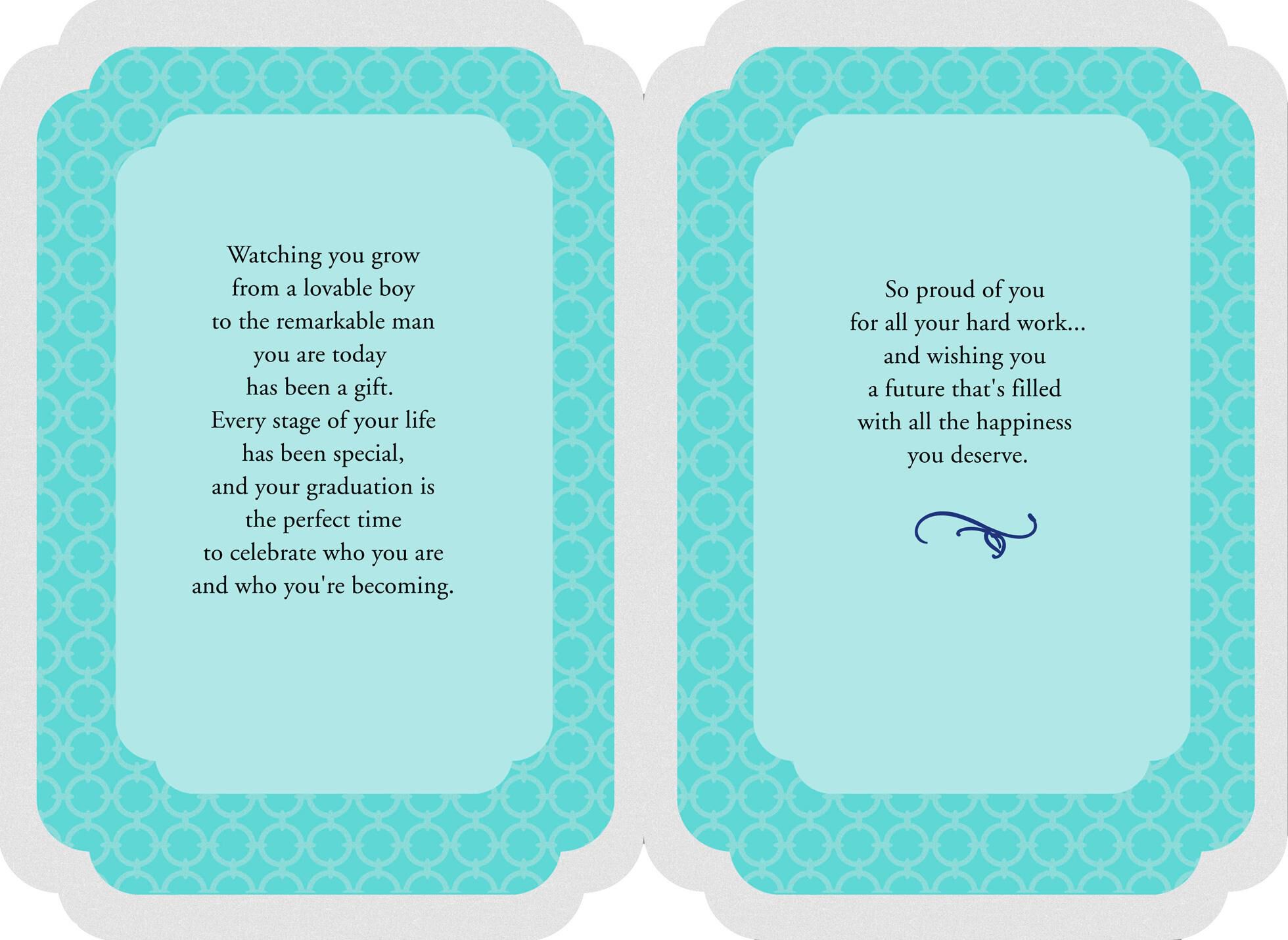 Cap and Gown Photograph Graduation Card for Nephew