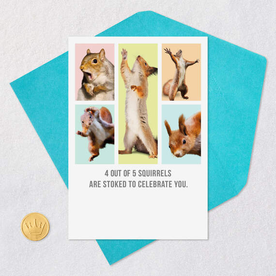 Squirrels Celebrating You Funny Card, , large image number 5