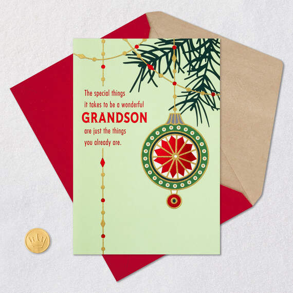The Wonderful Grandson You Are Christmas Card, , large image number 5