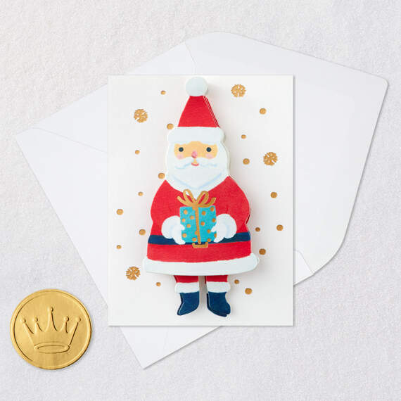 3.25" Mini Merry Santa Christmas Card, , large image number 6
