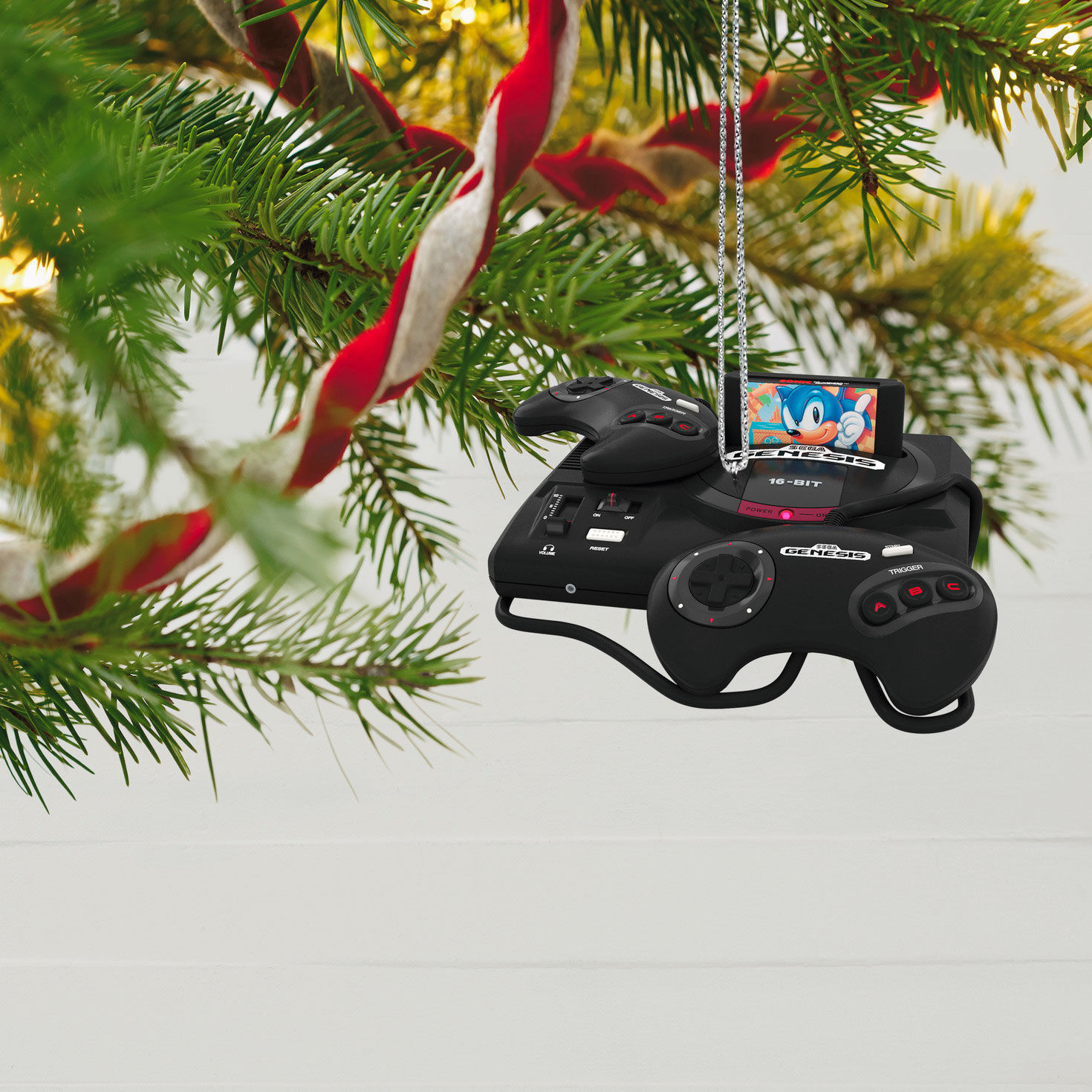 SEGA Genesis Console Ornament With Light and Sound