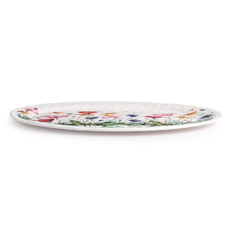 Demdaco Wildflowers Large Melamine Oval Platter, , large image number 2