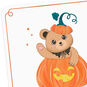 Teddy Bear in Pumpkin Halloween Card for Great-Grandson Card Front Detail image number 4