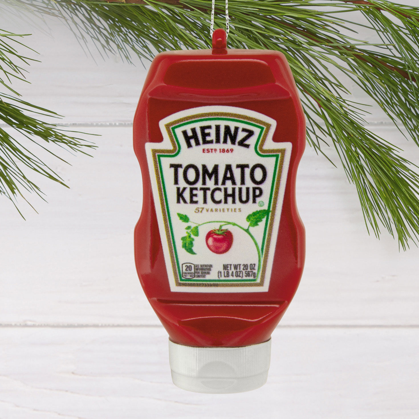 Heinz Ketchup Bottle Christmas Ornament hanging on tree image number 2