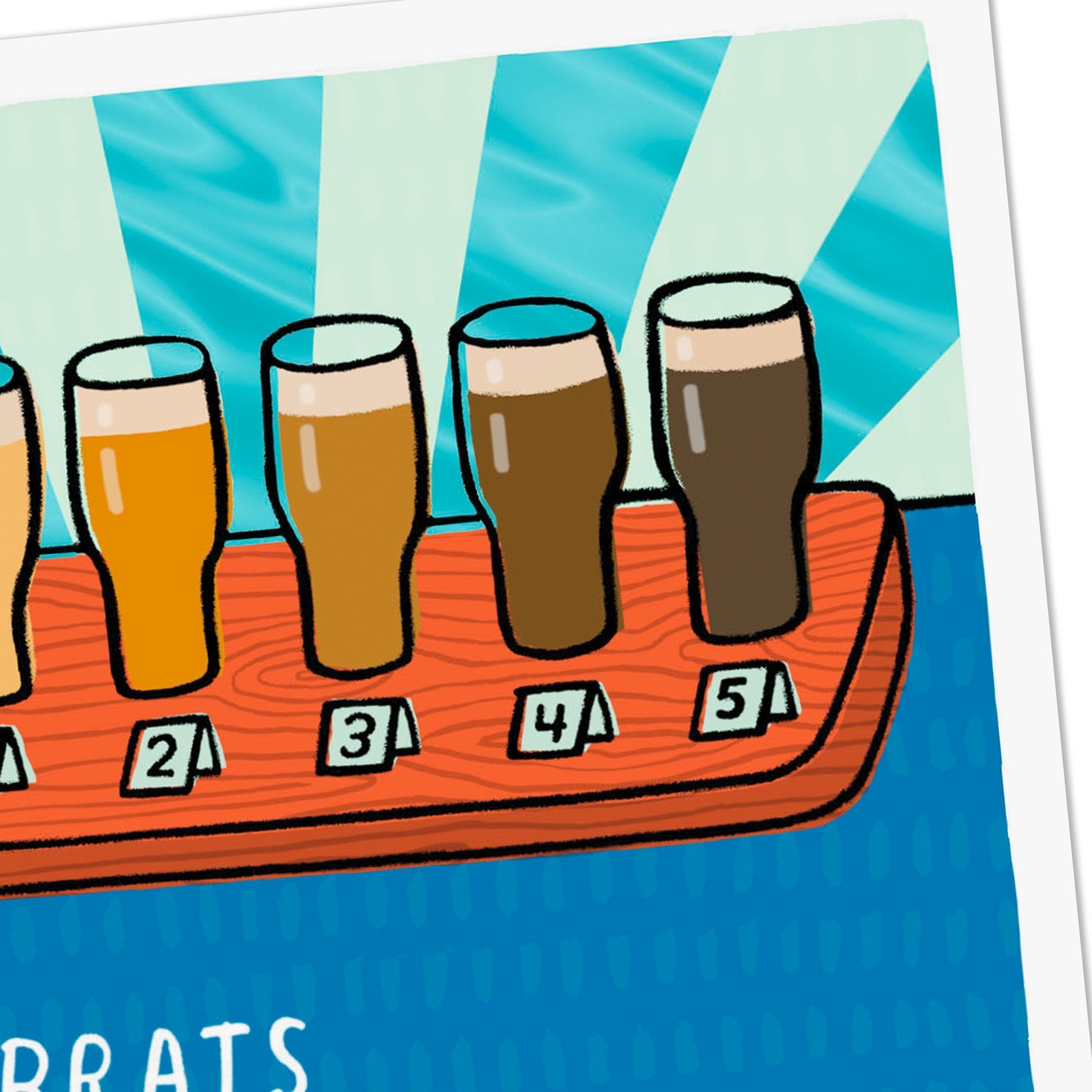 Beer Flight and List Funny Birthday Card Card Front Detail image number 4