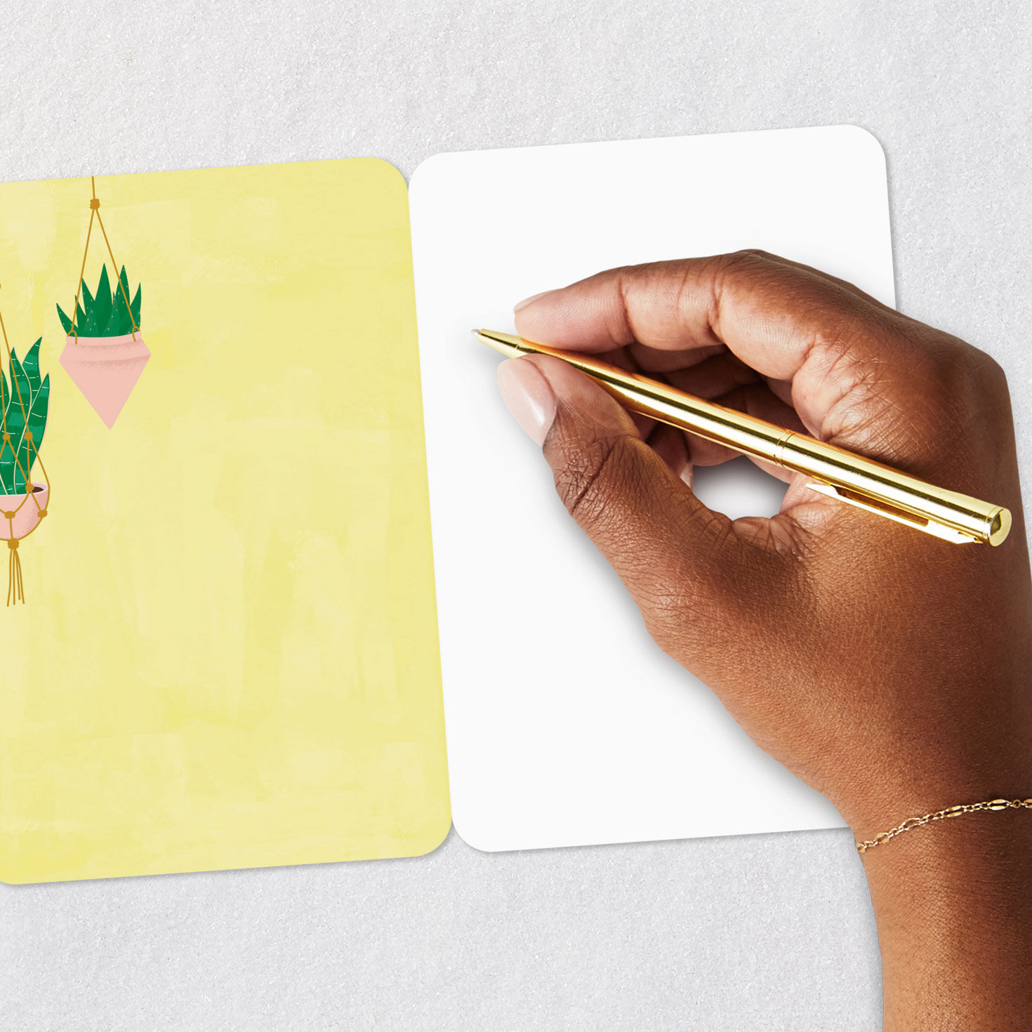 Houseplants in Hanging Baskets Blank Card Signing card image number 5