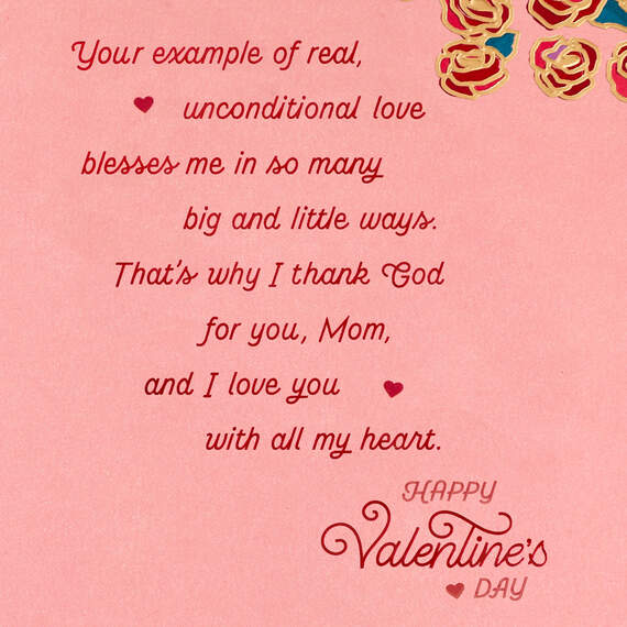 God Blessed You With a Good Heart Valentine's Day Card for Mom, , large image number 3