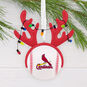 Cardinals Reindeer Baseball Christmas Ornament hanging on tree image number 2