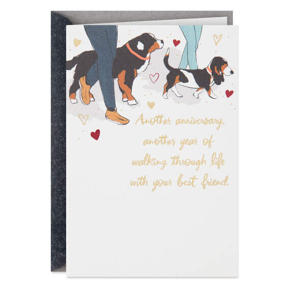 Walking Through Life With Your Best Friend Anniversary Card, , large image number 1