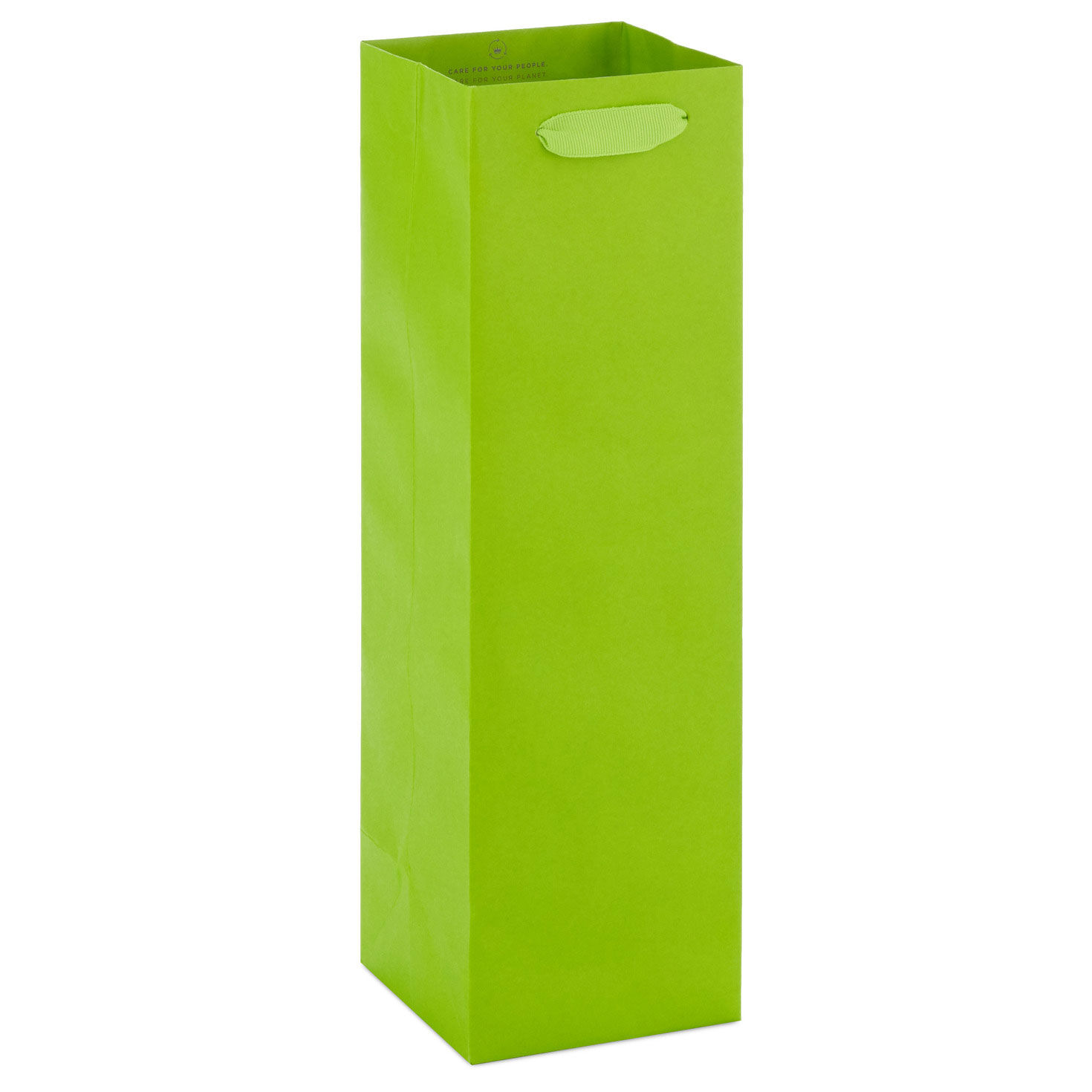 13" Lime Green Wine Gift Bag