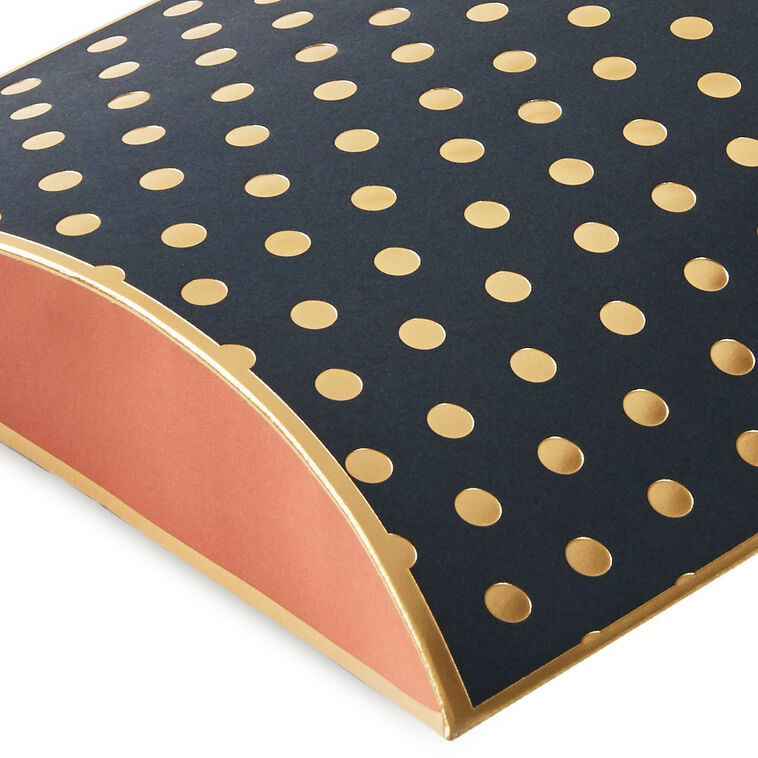 Gold Dots on Black Designed Pillow Box  image number 3