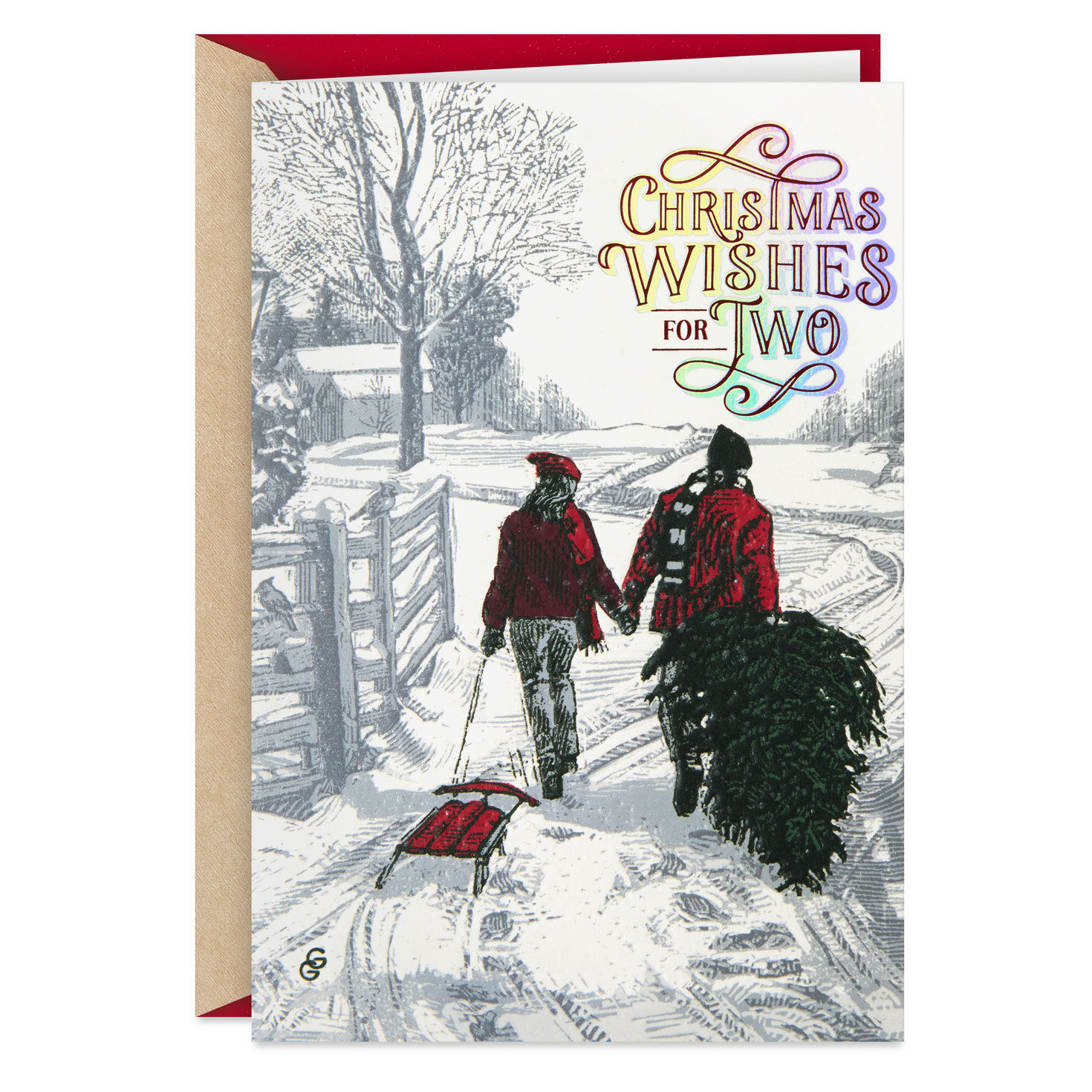 Simple Joys and Favorite Memories Christmas Card for Couple