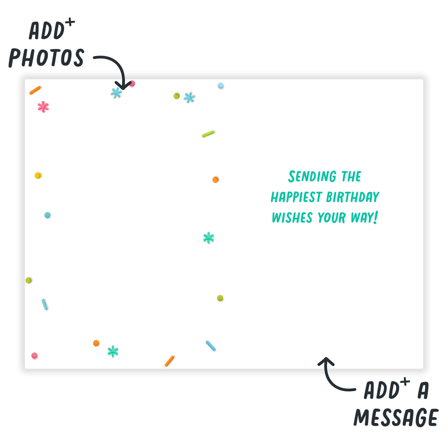 Happy Candle Letters Personalized Birthday Card  image number 3