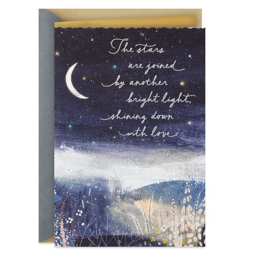A Bright Light Shining Down With Love Sympathy Card, 