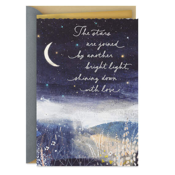 A Bright Light Shining Down With Love Sympathy Card