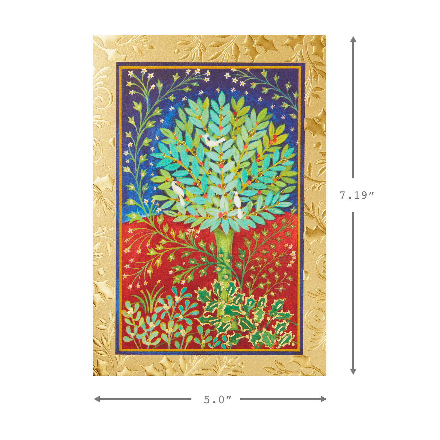 UNICEF Peaceful Holly Tree Boxed Christmas Cards, Pack of 20, , large image number 6