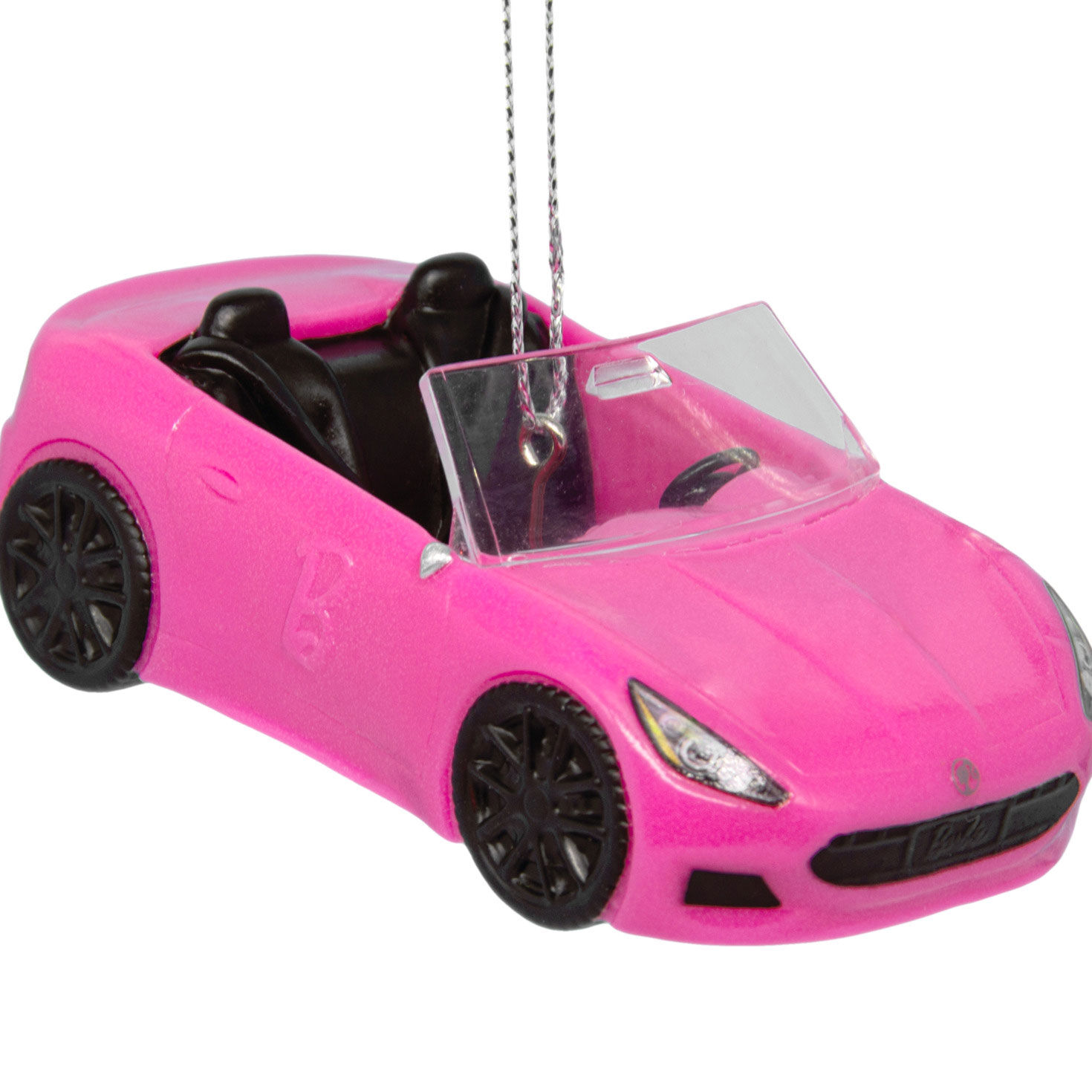 Pink Barbie Car Christmas Ornament closeup view image number 5