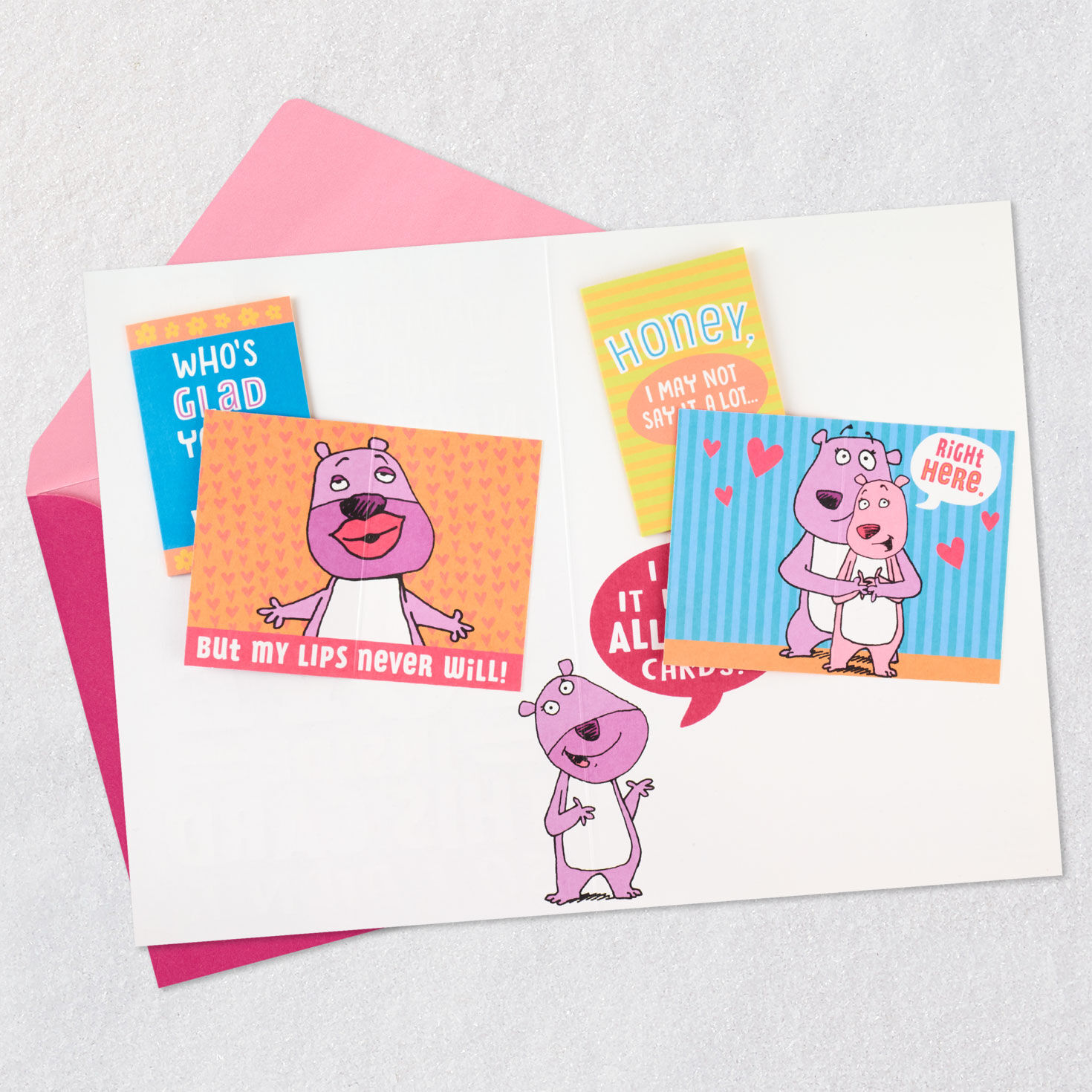 Cartoon Bear Funny Mother's Day Card for Wife Open card with envelope image number 4