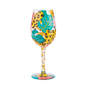 Lolita Jungle Vibes Animal Print Handpainted Wine Glass, 15 oz., , large image number 2
