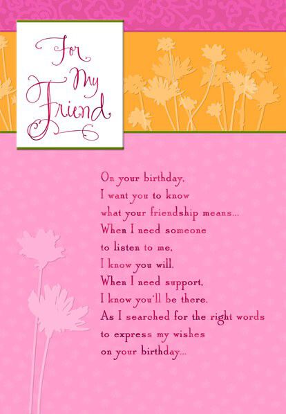 Right Words Friend Birthday Card