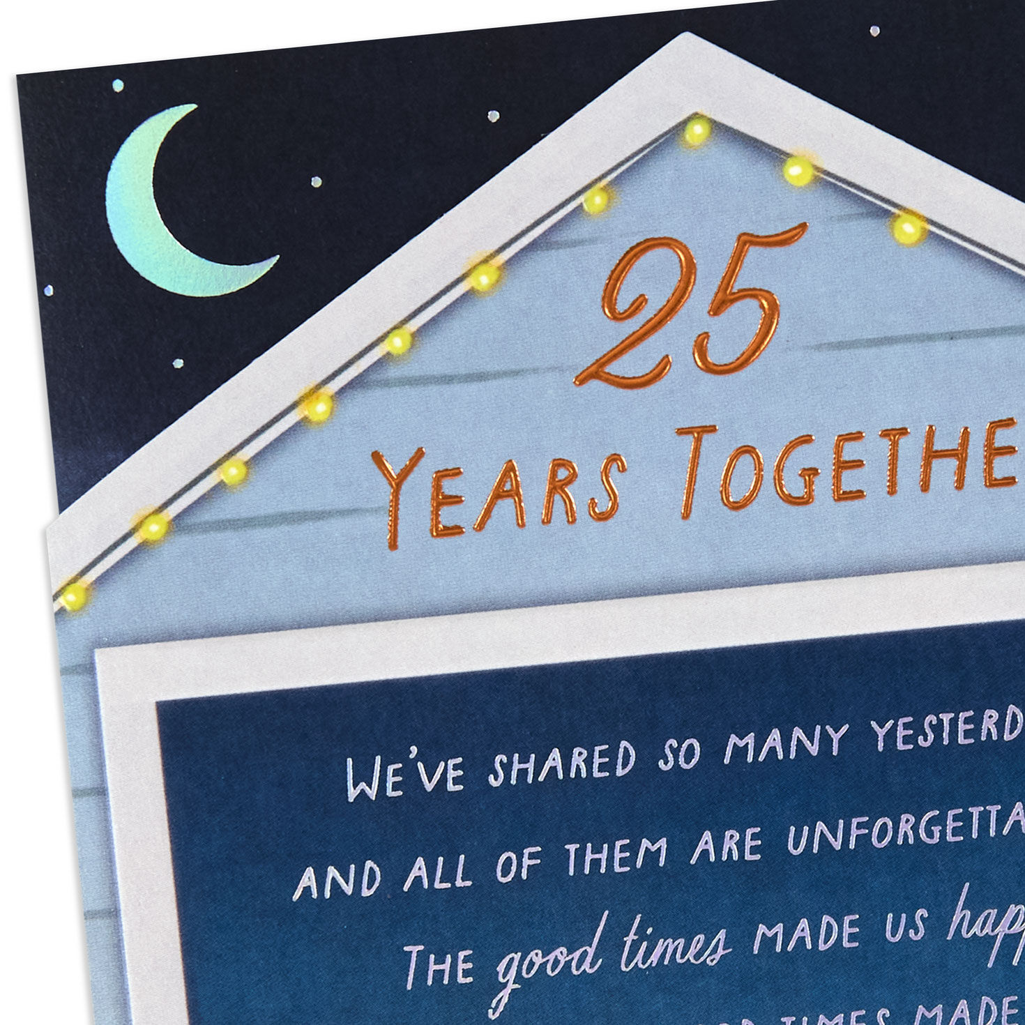 Folding Chairs and Firepit 25th Anniversary Card for Spouse Card Front Detail image number 4