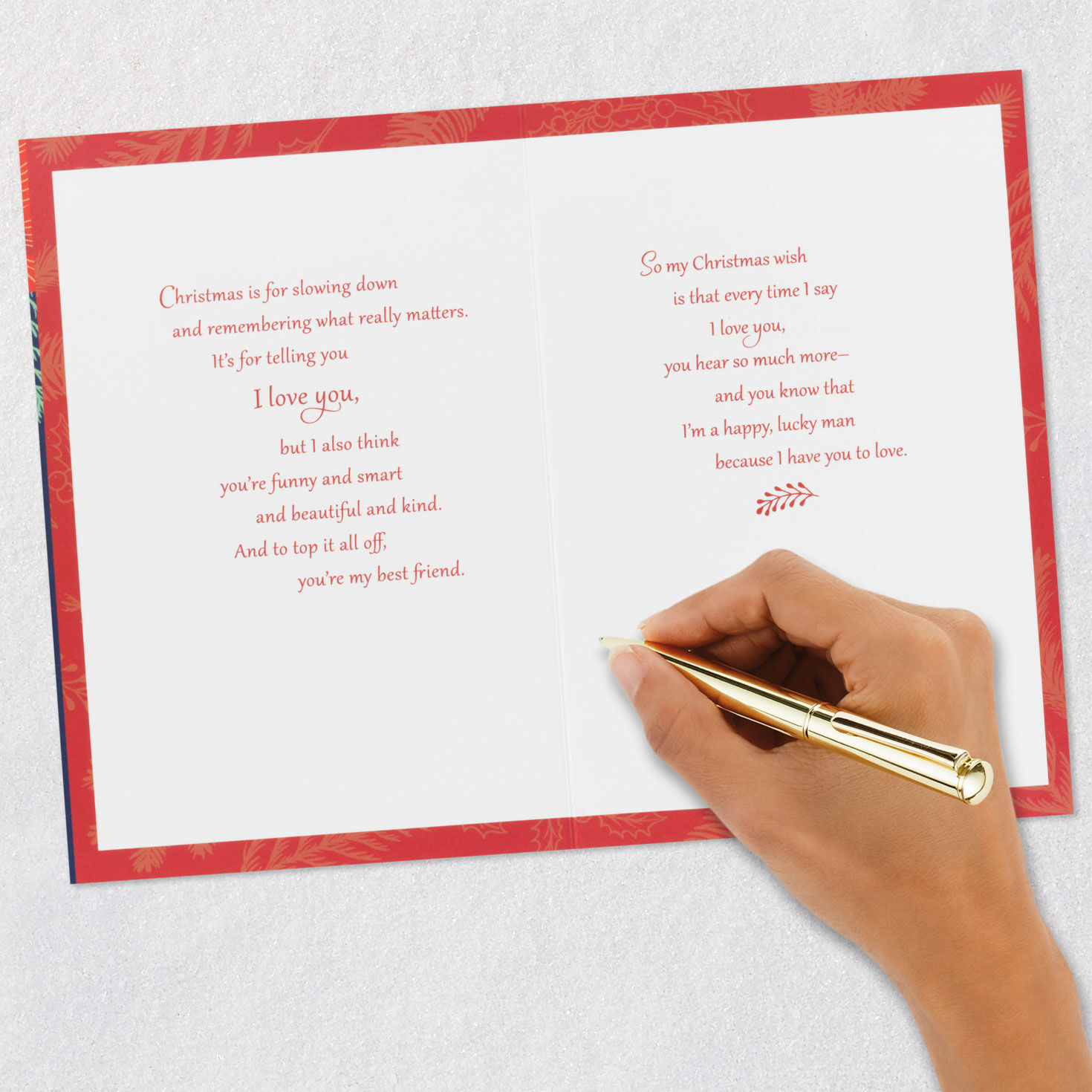 I'm a Happy, Lucky Man Christmas Card for Wife for only USD 7.59 | Hallmark