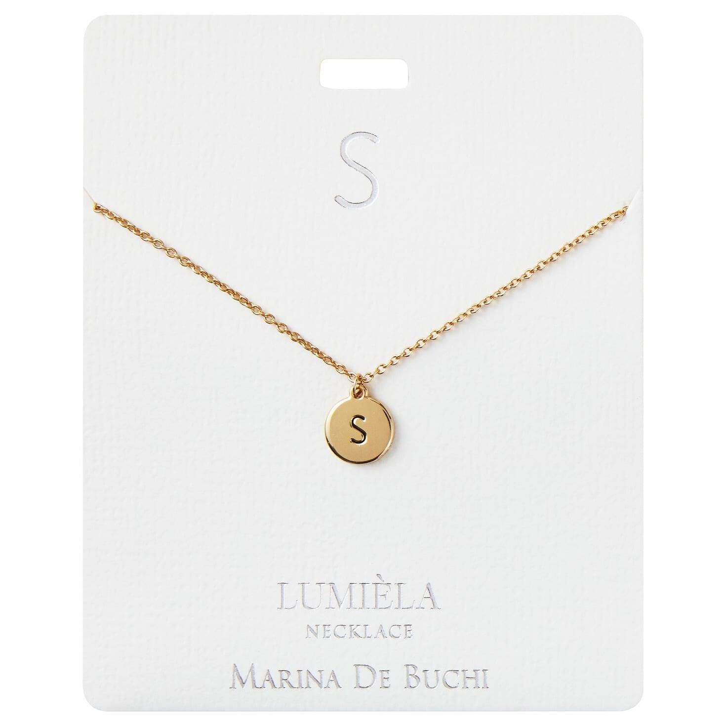 S Initial Pendant Necklace 20