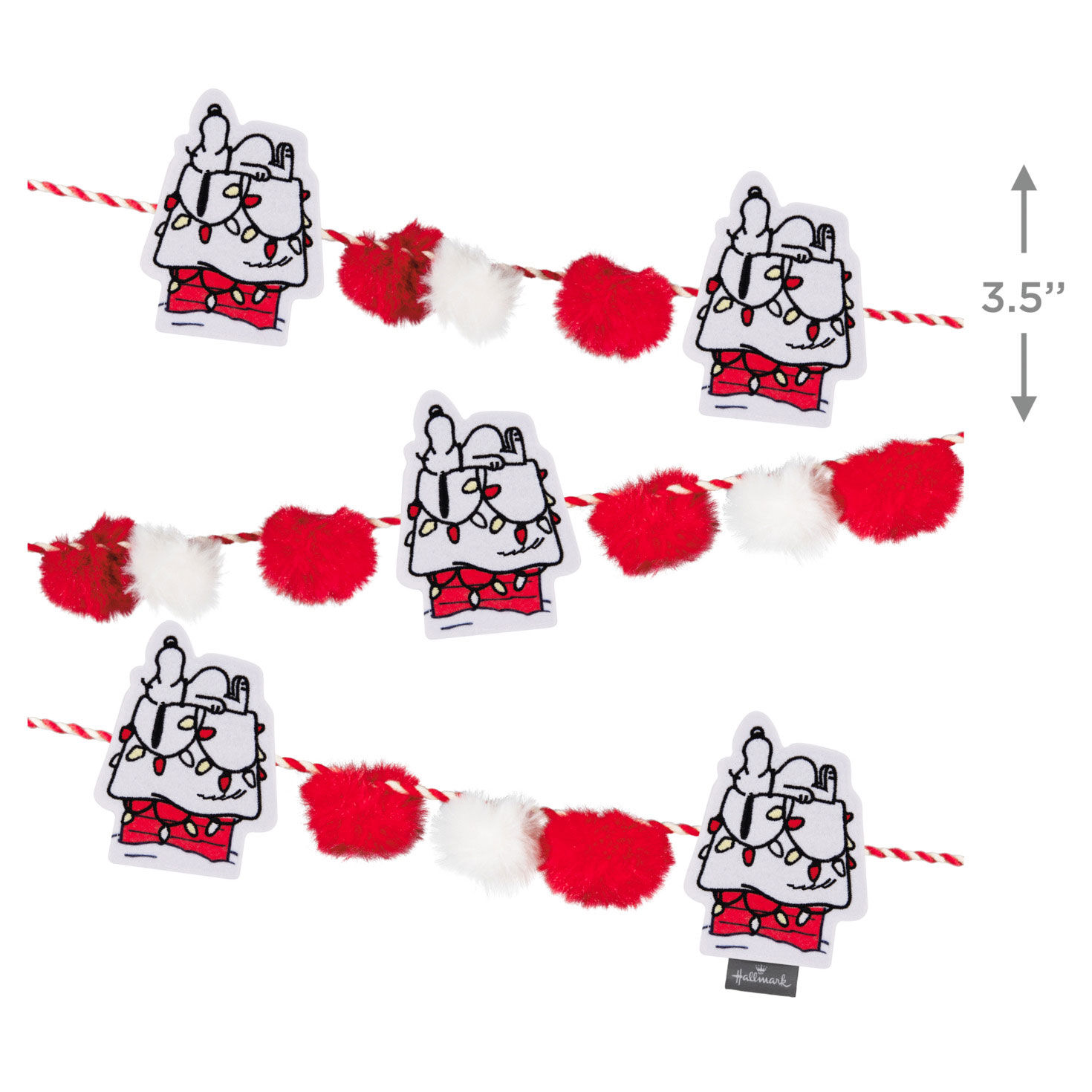 Peanuts® Snoopy Doghouse Fabric Hallmark Garland, 72" for only USD 14.99 | Hallmark