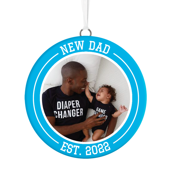 New Dad Personalized Text and Photo Ceramic Ornament, , large image number 4