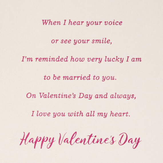 So Lucky to Be Married to You Valentine's Day Card for Wife, , large image number 2