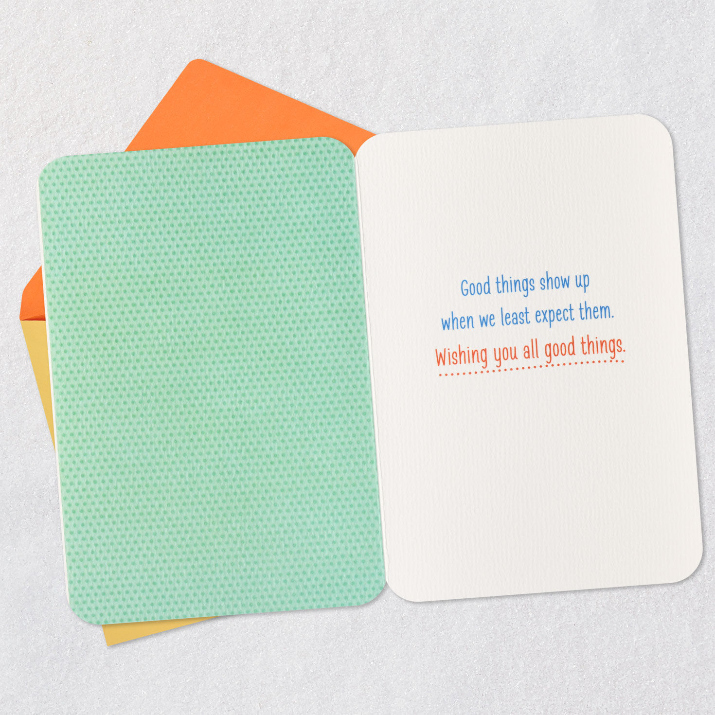 Rainbows Encouragement Card Open card with envelope image number 3