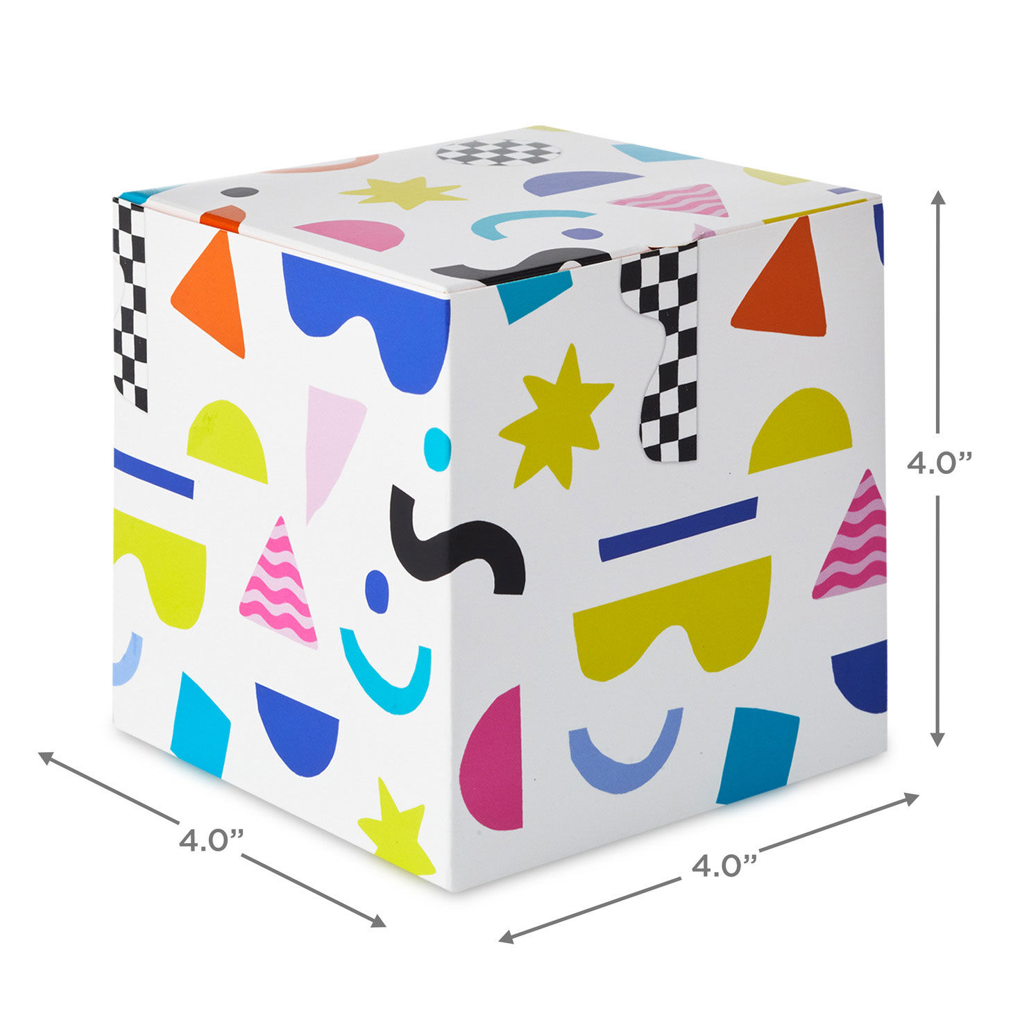 4" Modern Neon Patterns Assorted Treat Boxes With Lids, Pack of 4, , large image number 2
