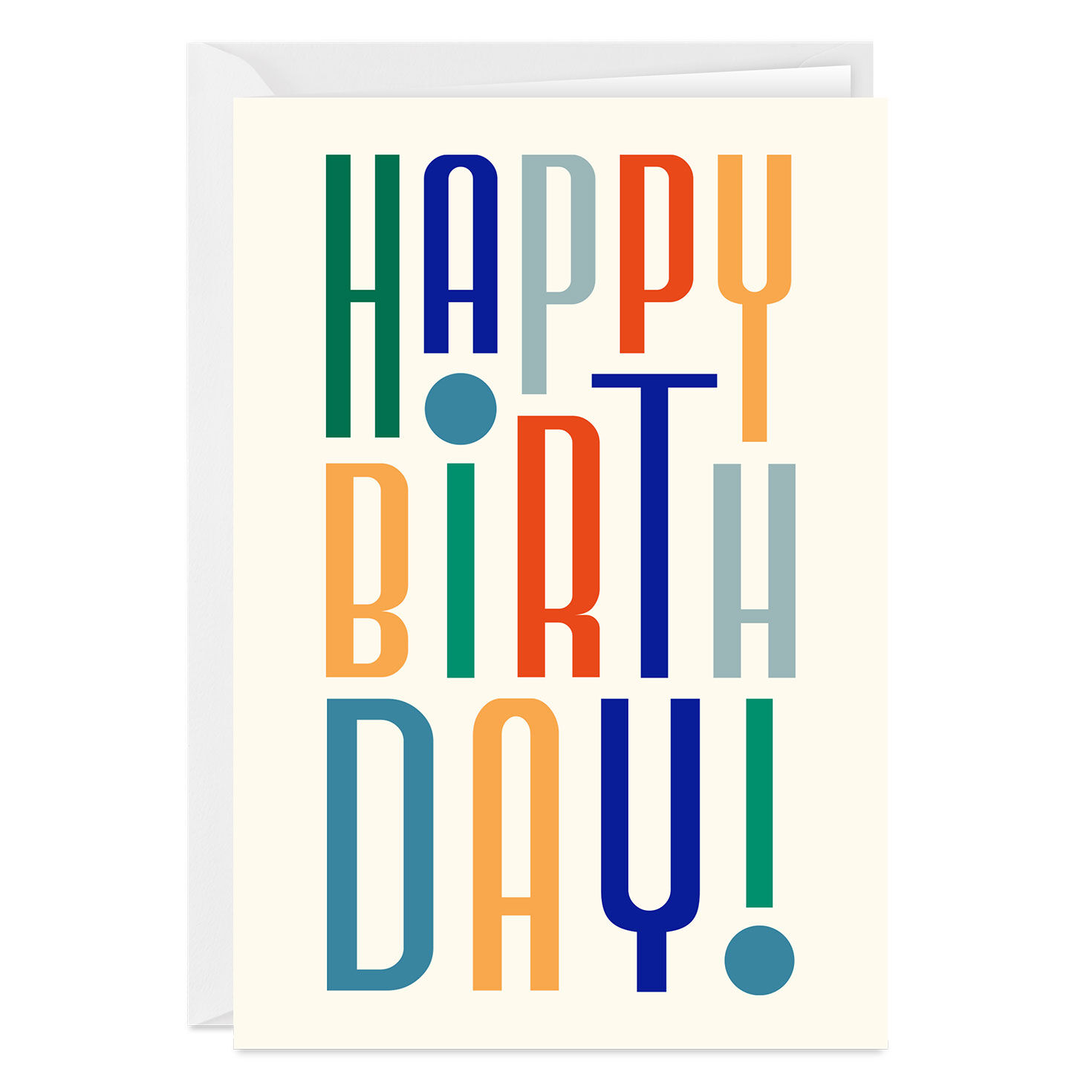 Modern Artsy Lettering Custom Birthday Card