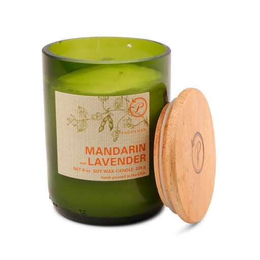 Paddywax Eco Mandarin and Lavender Jar Candle, 8 oz., 