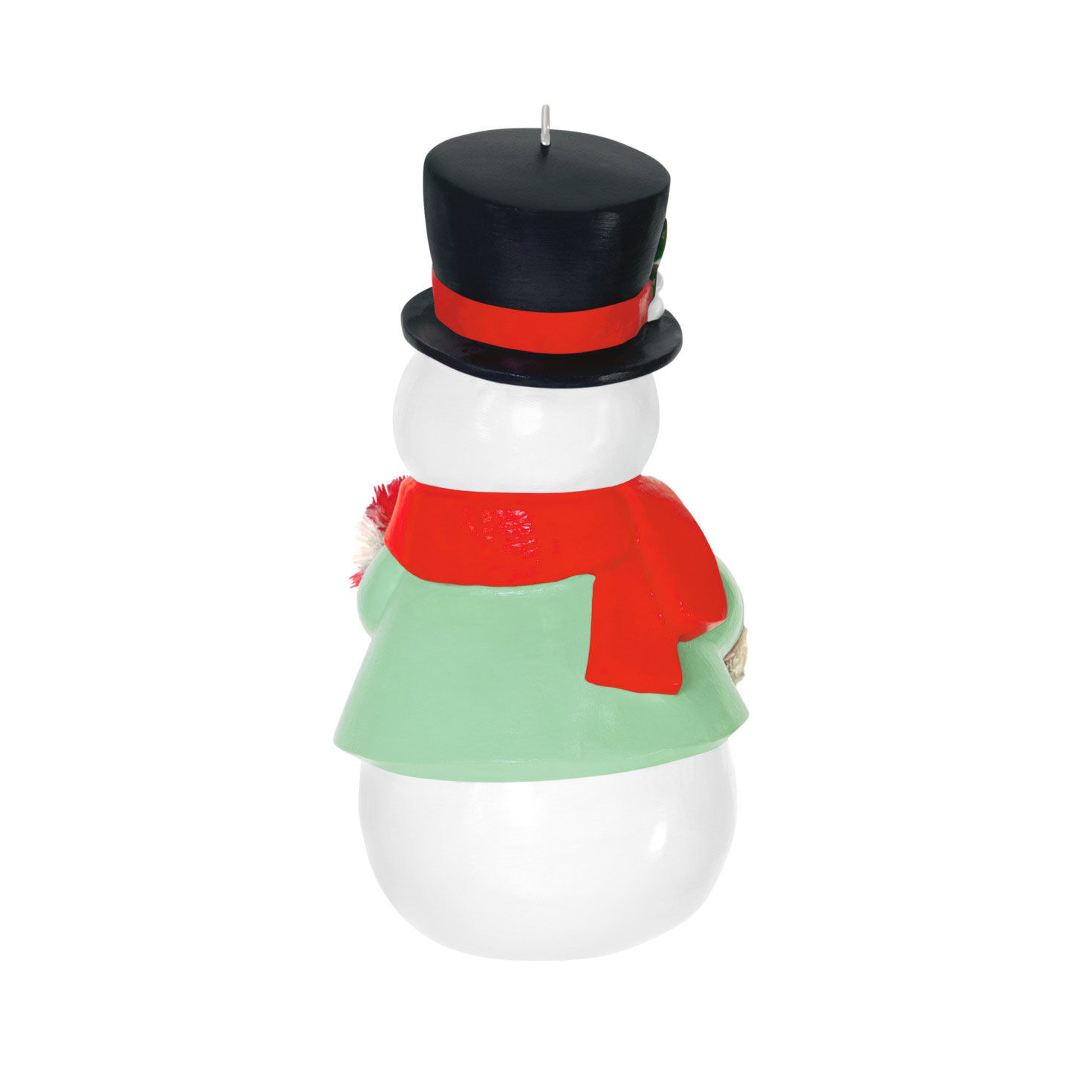 Snowman With Candy Cane Keepsake Ornament Back image number 6