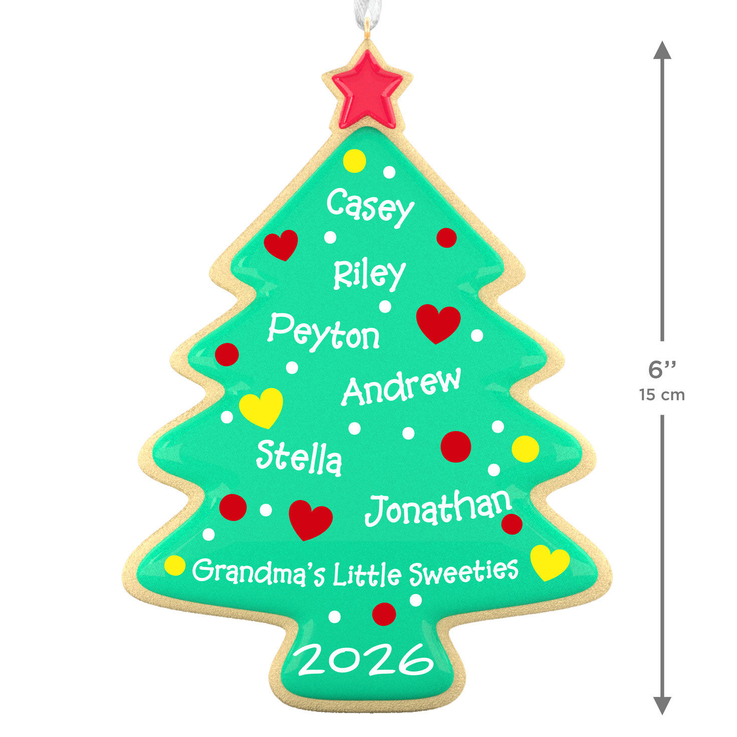 Sweet Memories Cookie Tree Personalized Keepsake Ornament measurement image number 3