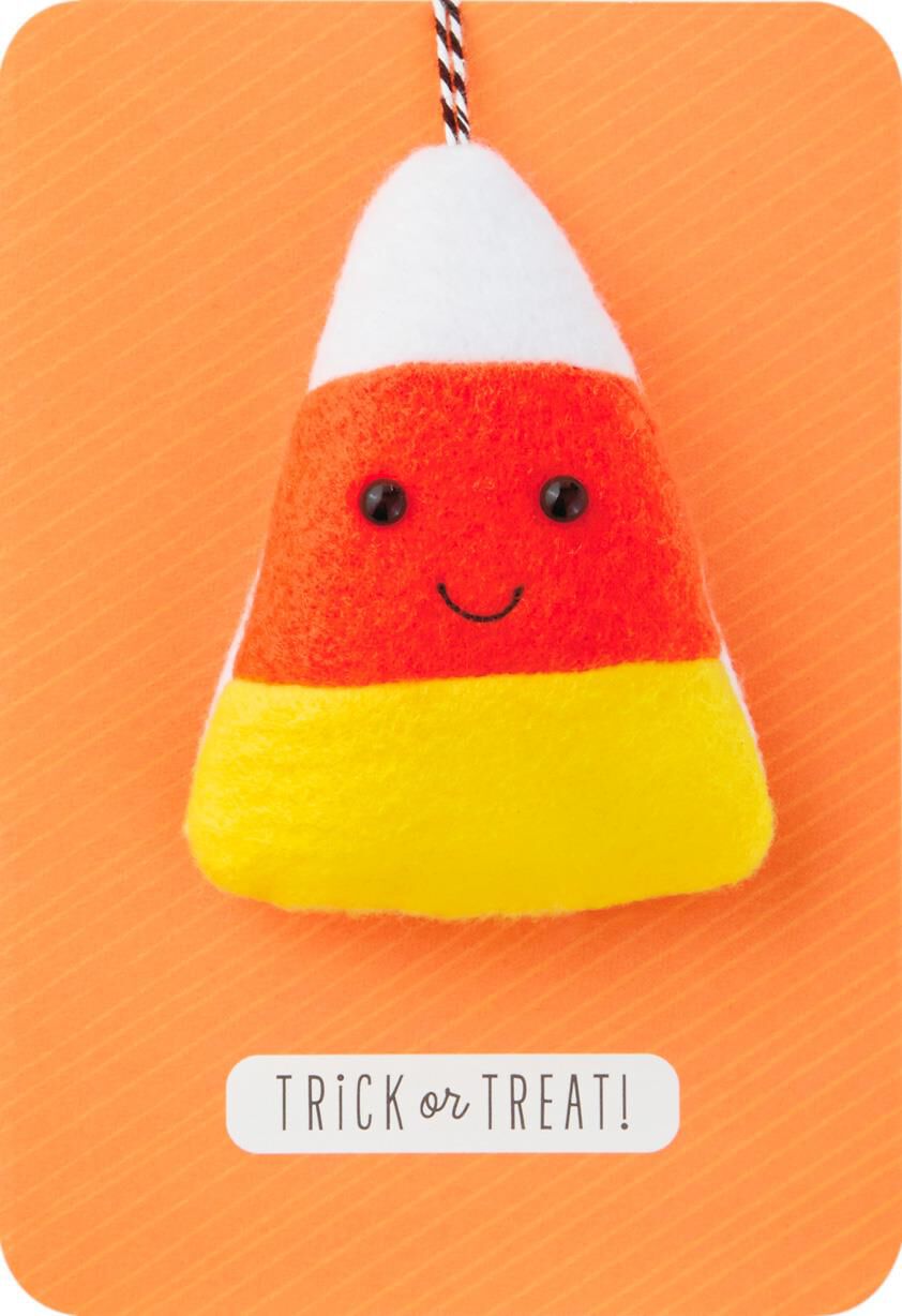 Stuffed Candy Corn Halloween Card