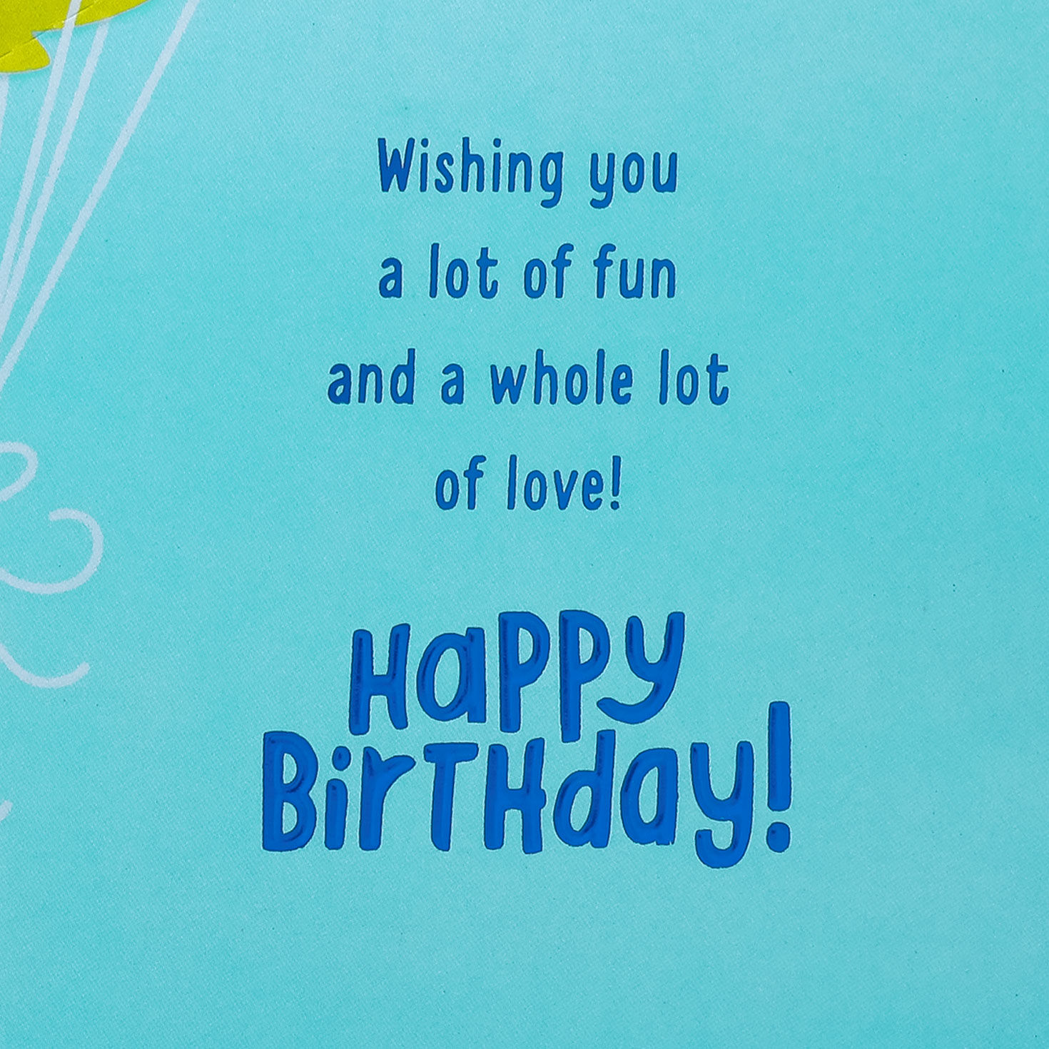 Blue and Yellow Banner Uncle Birthday Card from Kids Sentiment image number 3