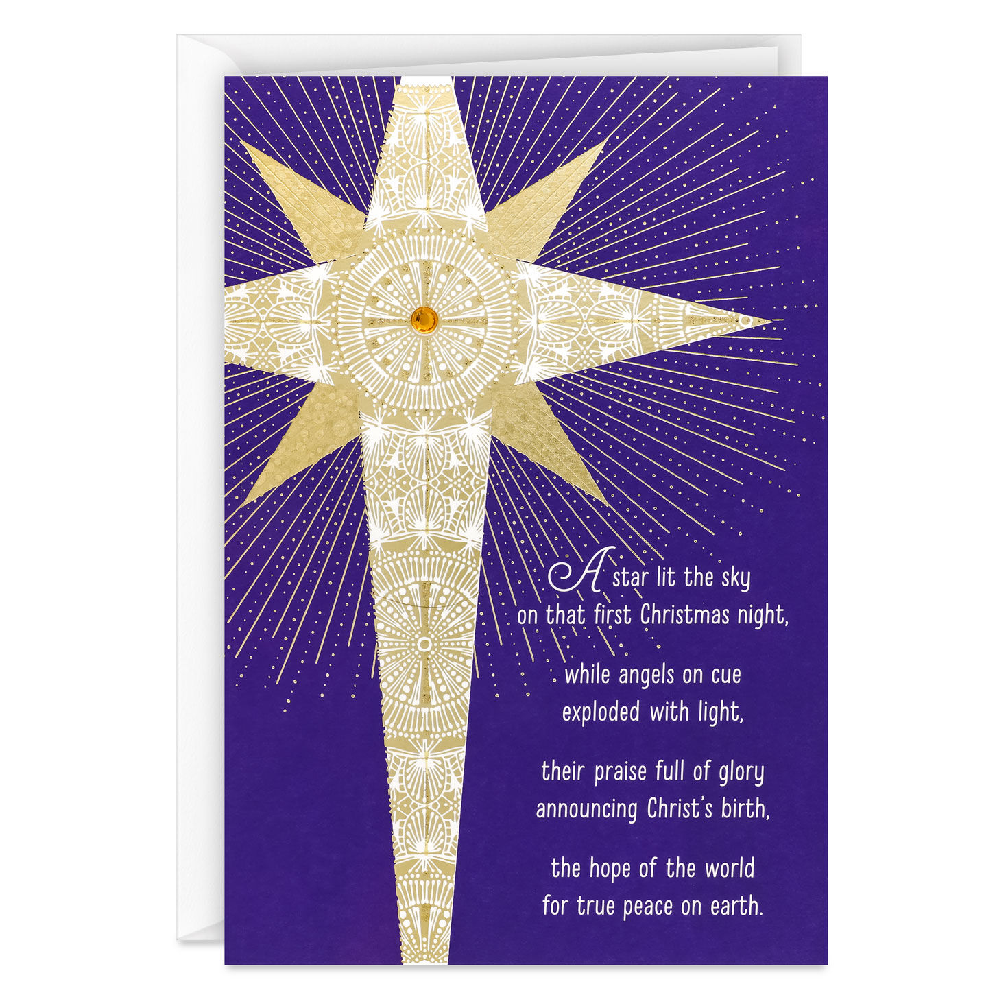 A Star Lit the Sky Religious Christmas Card