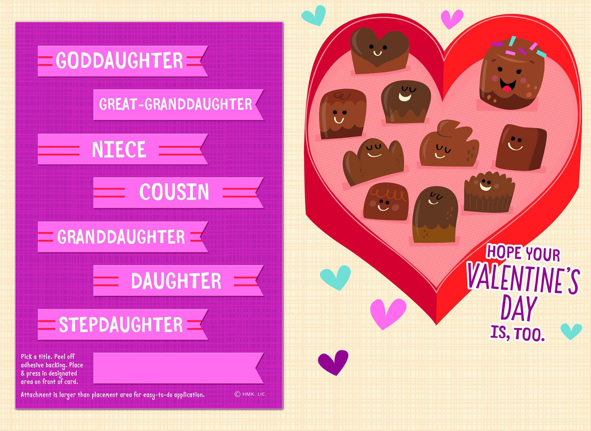 Pick-a-Title Valentine's Day Card for Girls